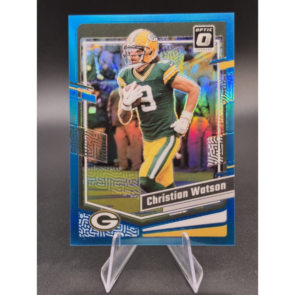 2023 Panini Donruss Optic Christian Watson #65 Light Blue Prizm /299 Packers